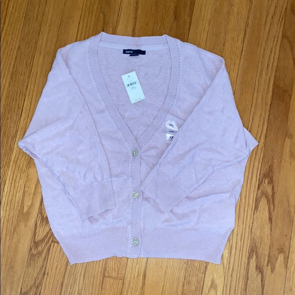 lavender cardigan•gap kids